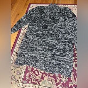 Old Navy Black and White Cowl Neck Sweater